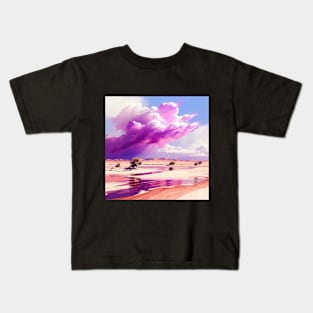 Pink Desert Clouds Kids T-Shirt